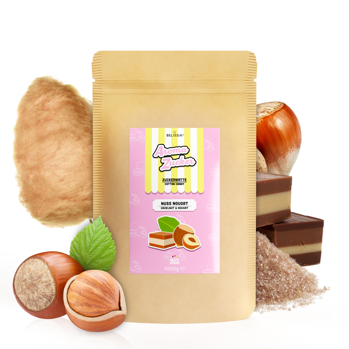 Belissia Aroma Zucker - Nuss Nougat 1kg