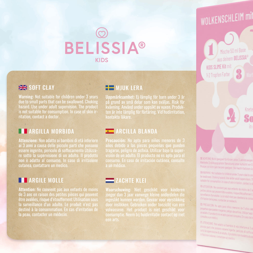 BELISSIA Kids Soft Clay Weiß – 250 g Modellierschaum