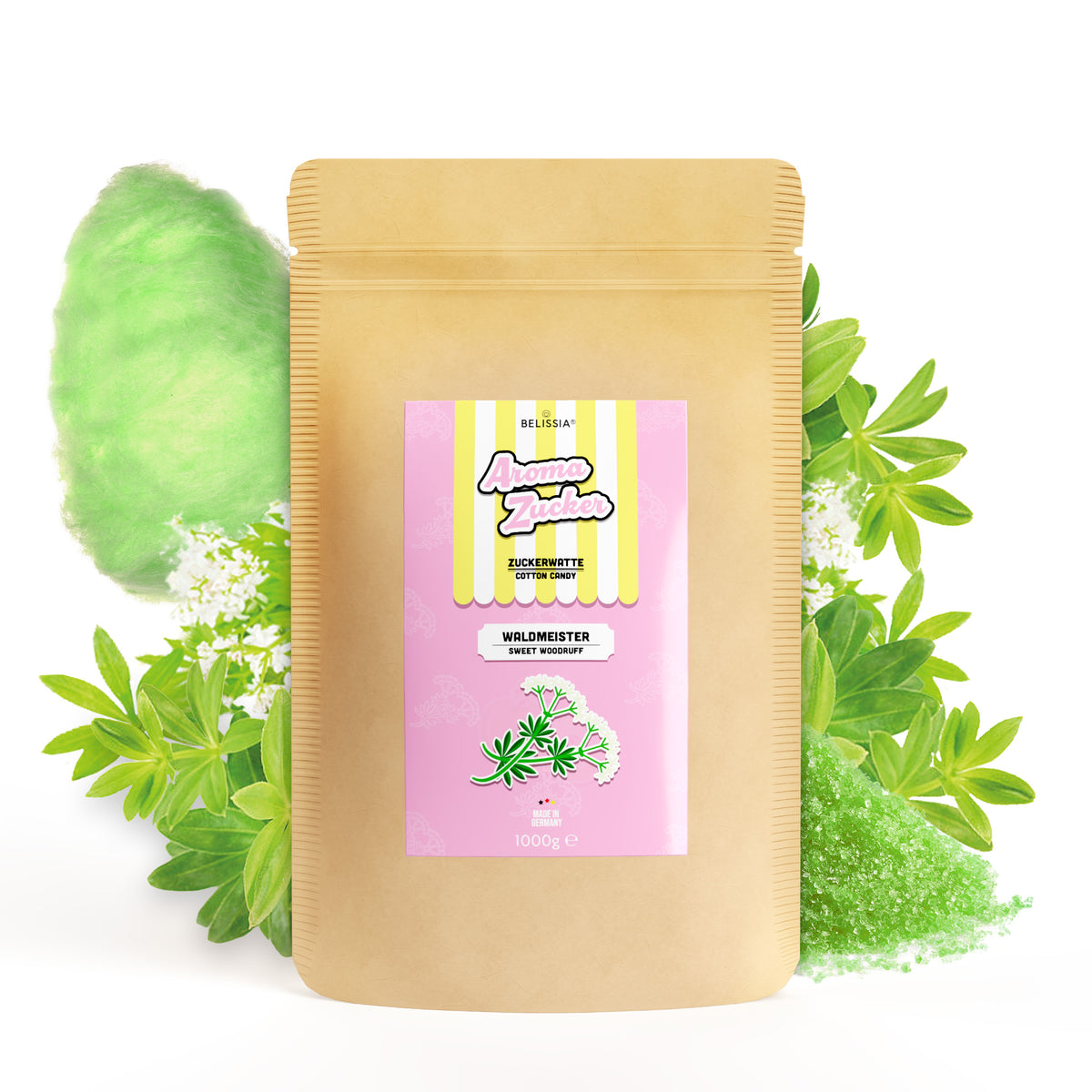 Belissia Aroma Zucker - Waldmeister 1kg