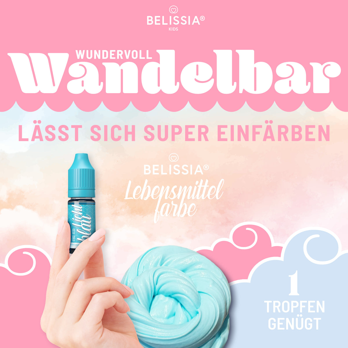 BELISSIA Kids Soft Clay Weiß – 250 g Modellierschaum