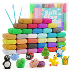 BELISSIA Kids Soft Clay – 36 Farben à 10 g inkl. Werkzeuge
