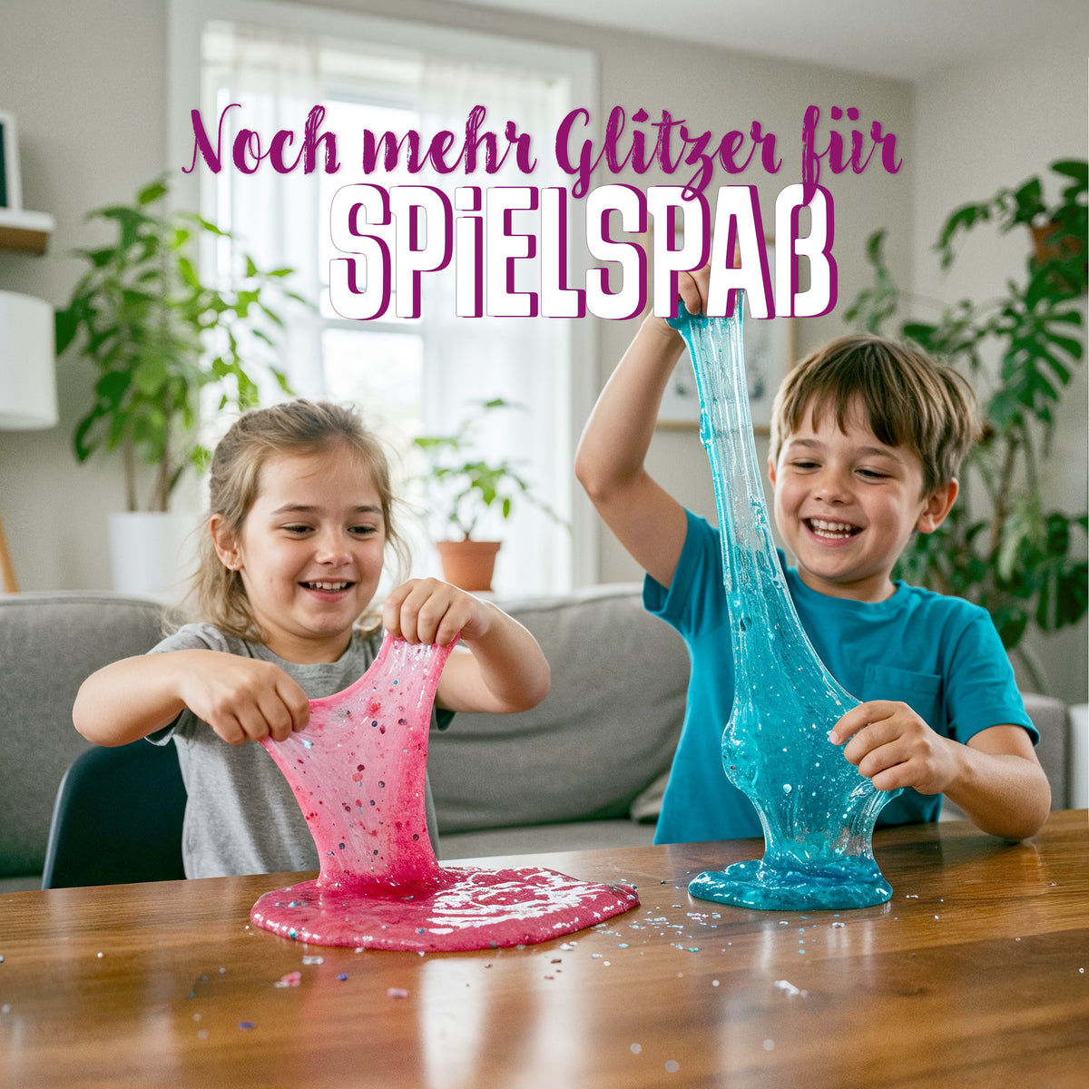 BELISSIA Kids Glitzerpalette – 12 Glitzersorten für Schleim & Make-up