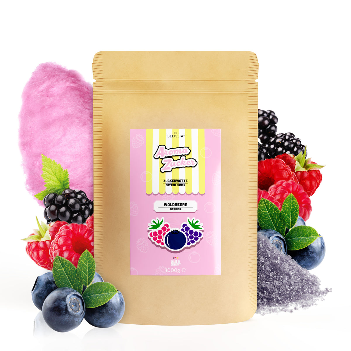 Belissia Aroma Zucker - Waldbeere 1kg