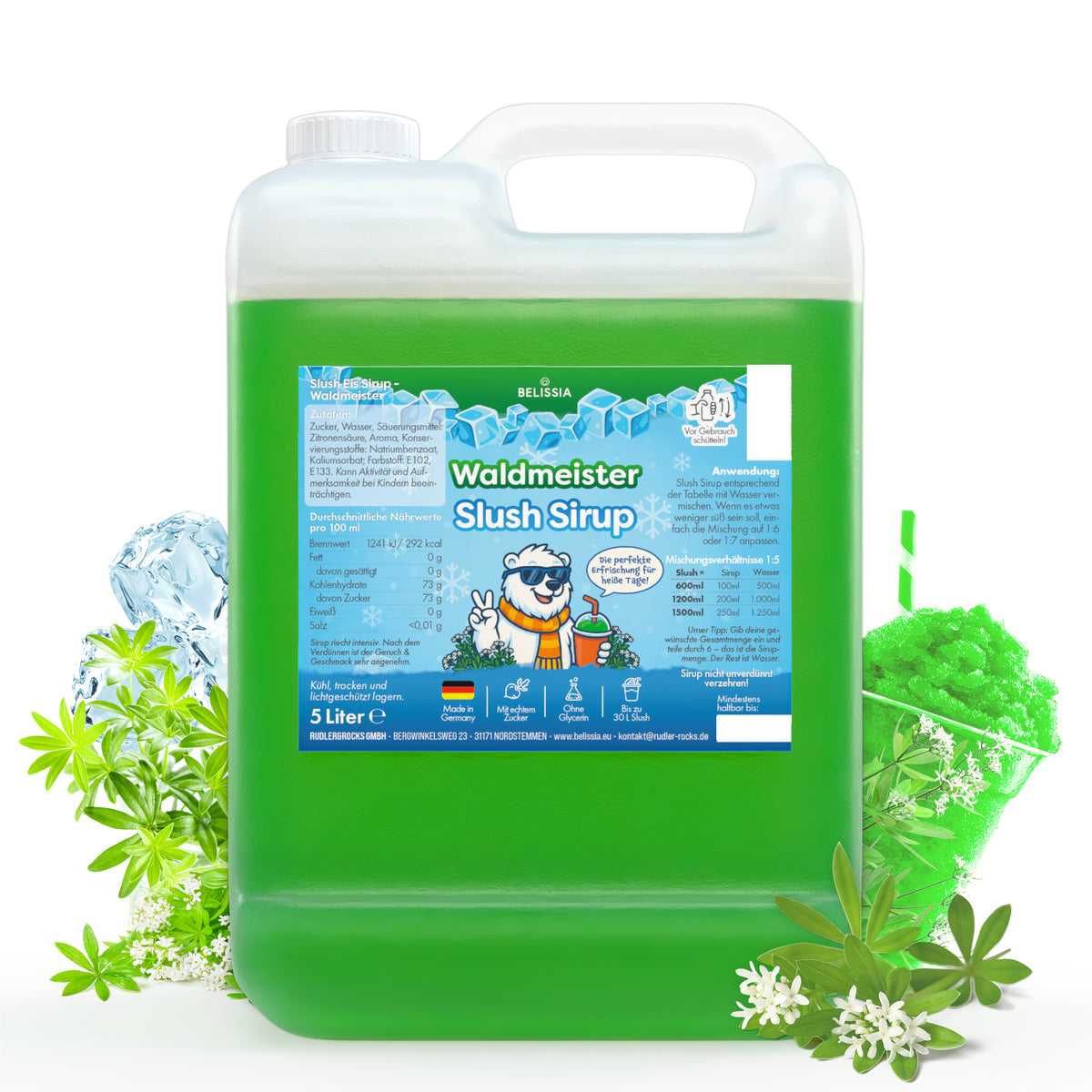 Slush Eis Sirup Waldmeister – 5 Liter Kanister