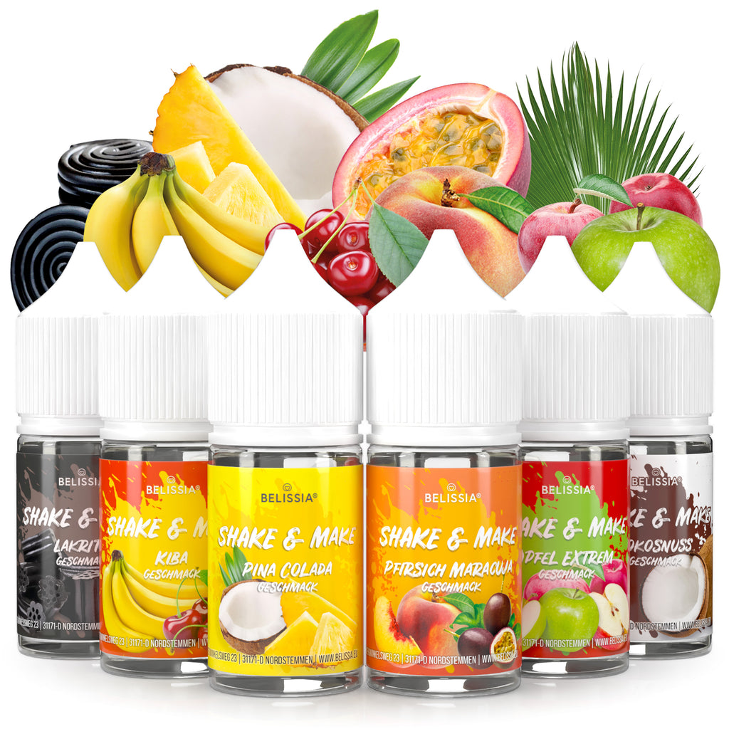 BELISSIA Shake & Make Refill-Set „Exotisch" – 6 × 30 ml