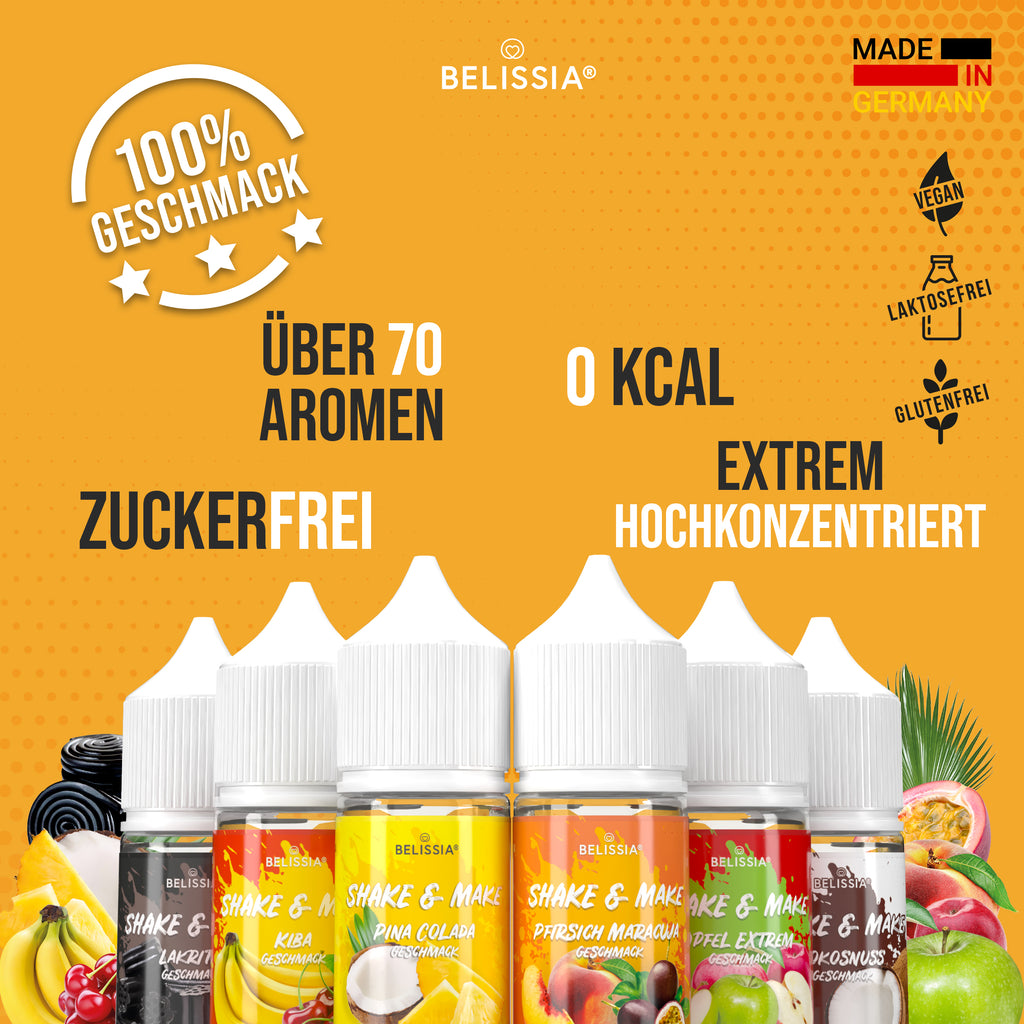 BELISSIA Shake & Make Refill-Set „Exotisch" – 6 × 30 ml