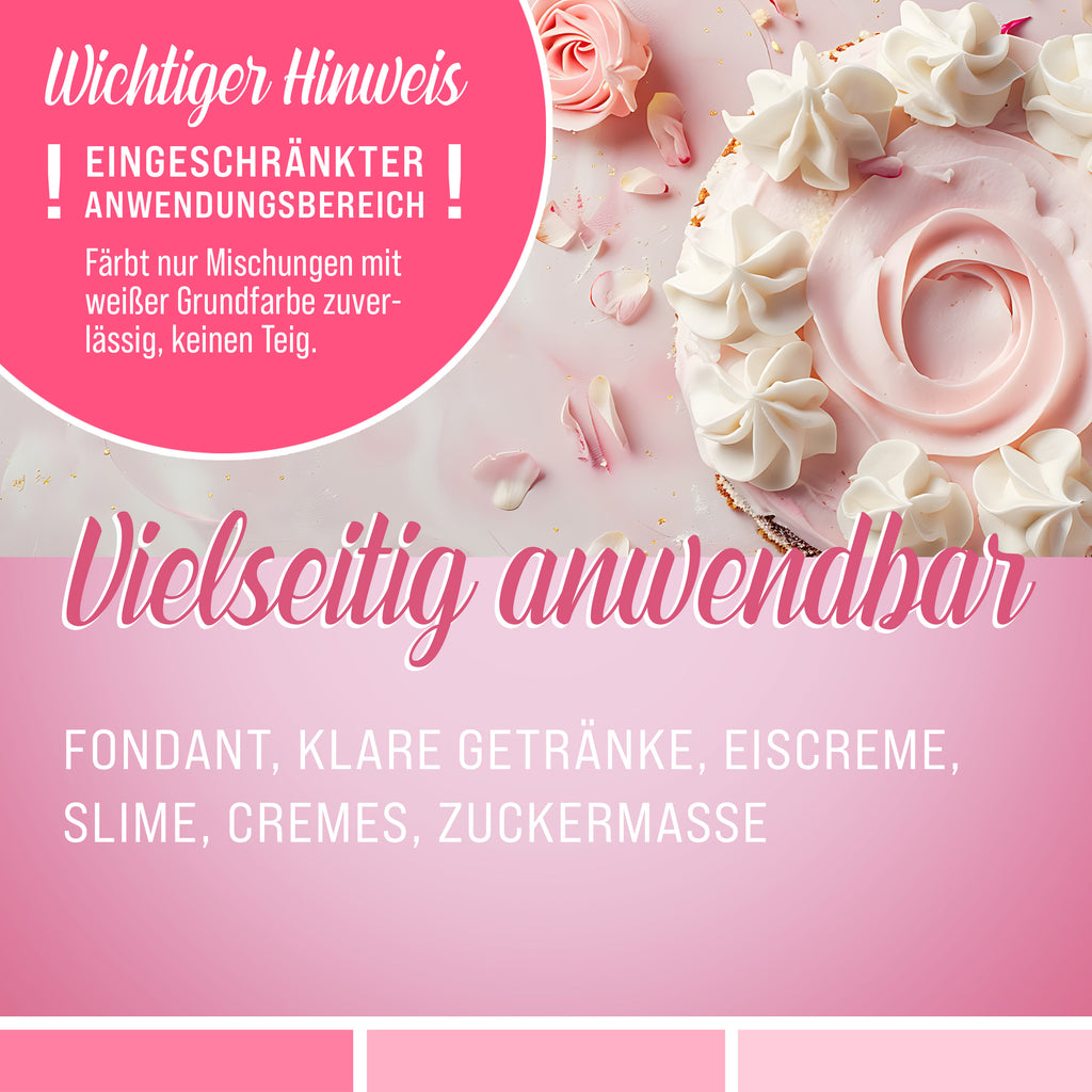 BELISSIA Lebensmittelfarbe Rosa – 10 ml