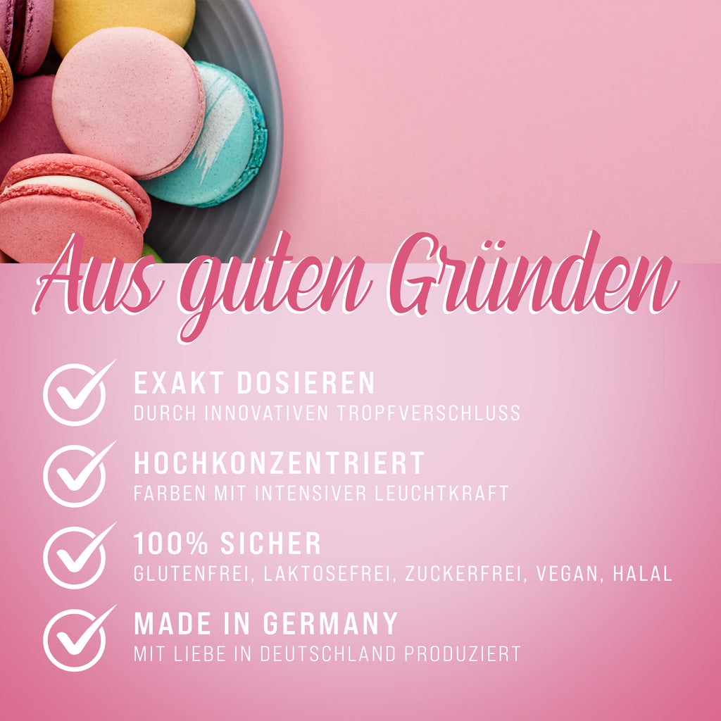 BELISSIA Lebensmittelfarbe Rosa – 10 ml