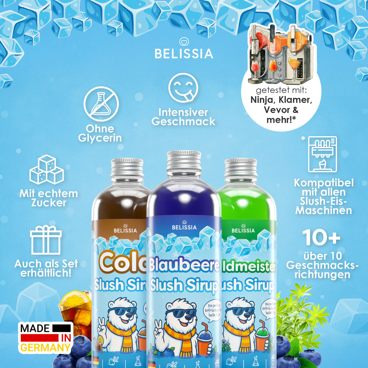 Slush Eis Sirup Cola – 1000 ml Flasche
