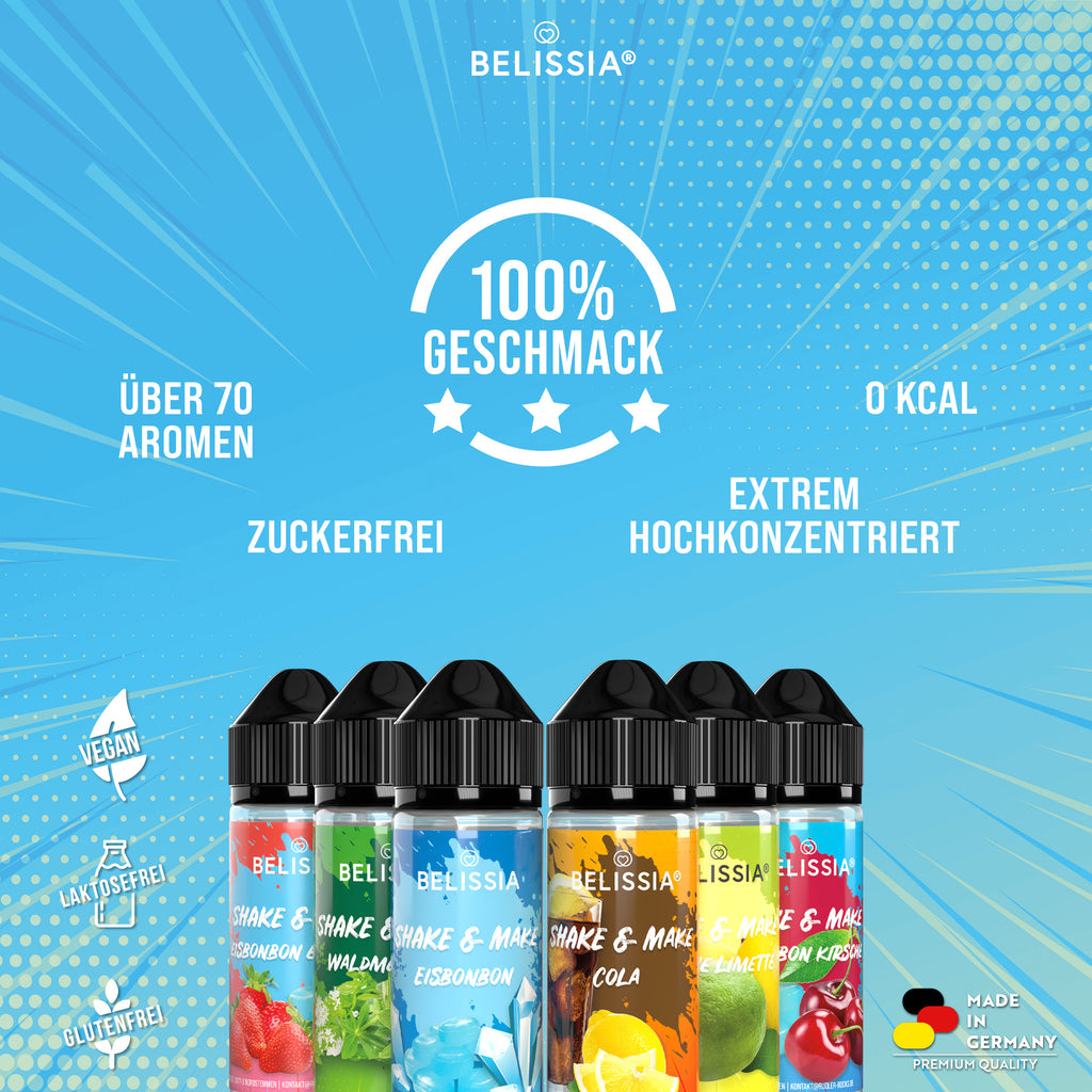 BELISSIA Shake & Make Set „Erfrischung" – 6 × 10 ml + Schüttelflaschen