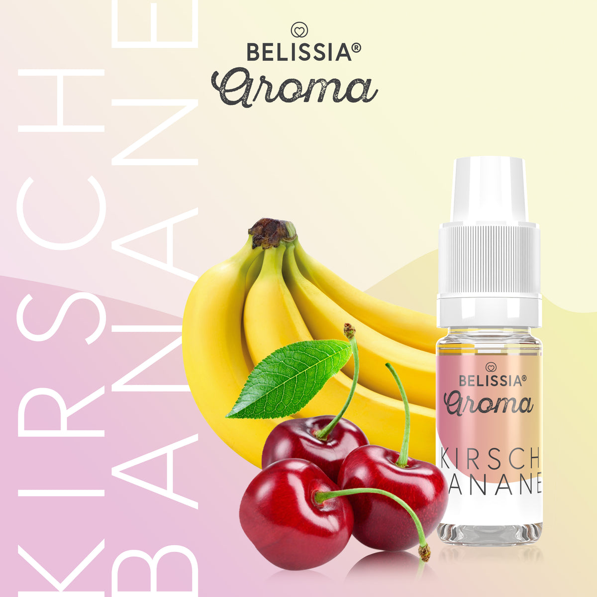 BELISSIA Lebensmittelaroma Kirsch-Banane – 10 ml Tropfflasche