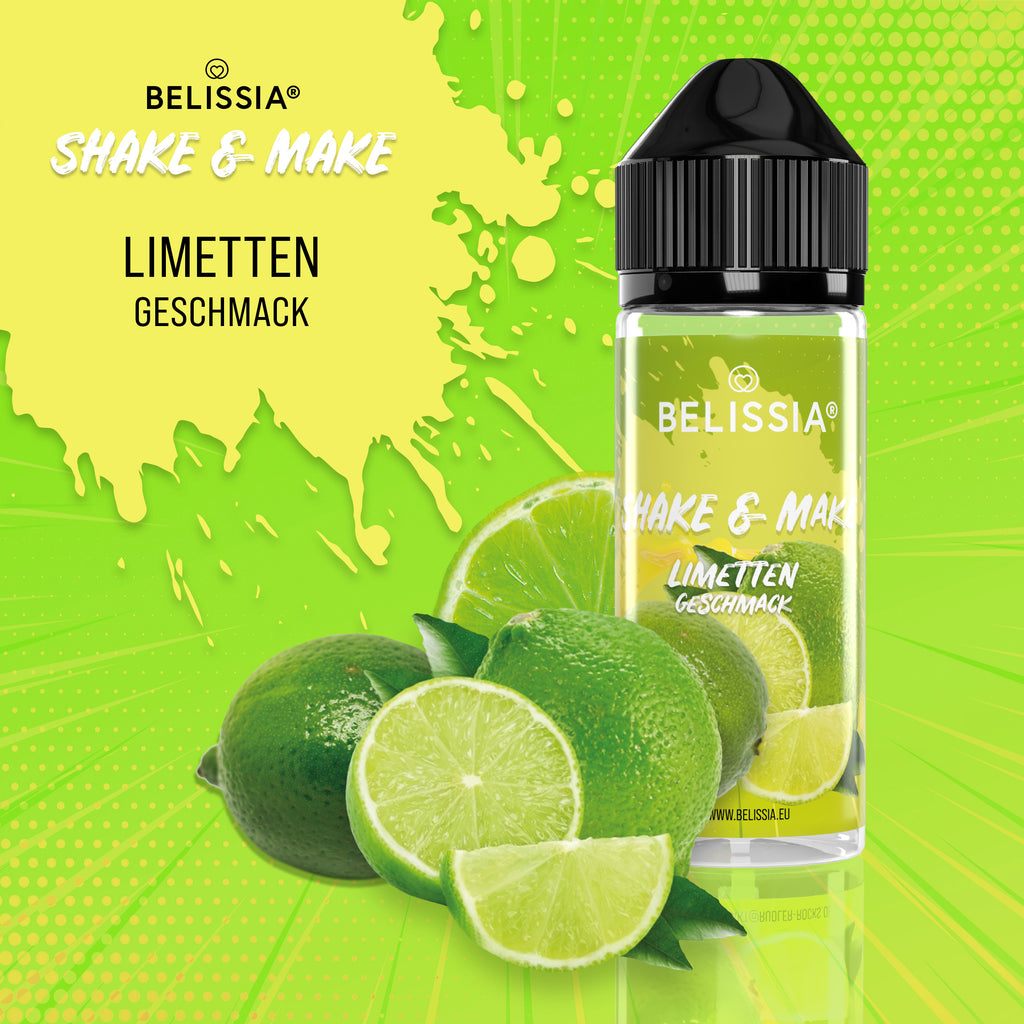 BELISSIA Shake & Make Aroma Limette – 10 ml + Schüttelflasche