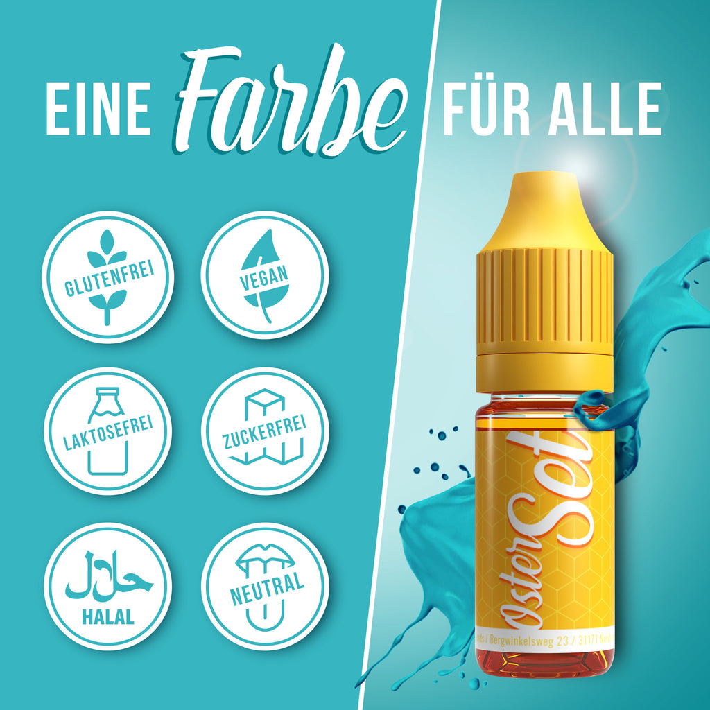 BELISSIA Lebensmittelfarben Oster-Set – 7 × 10 ml