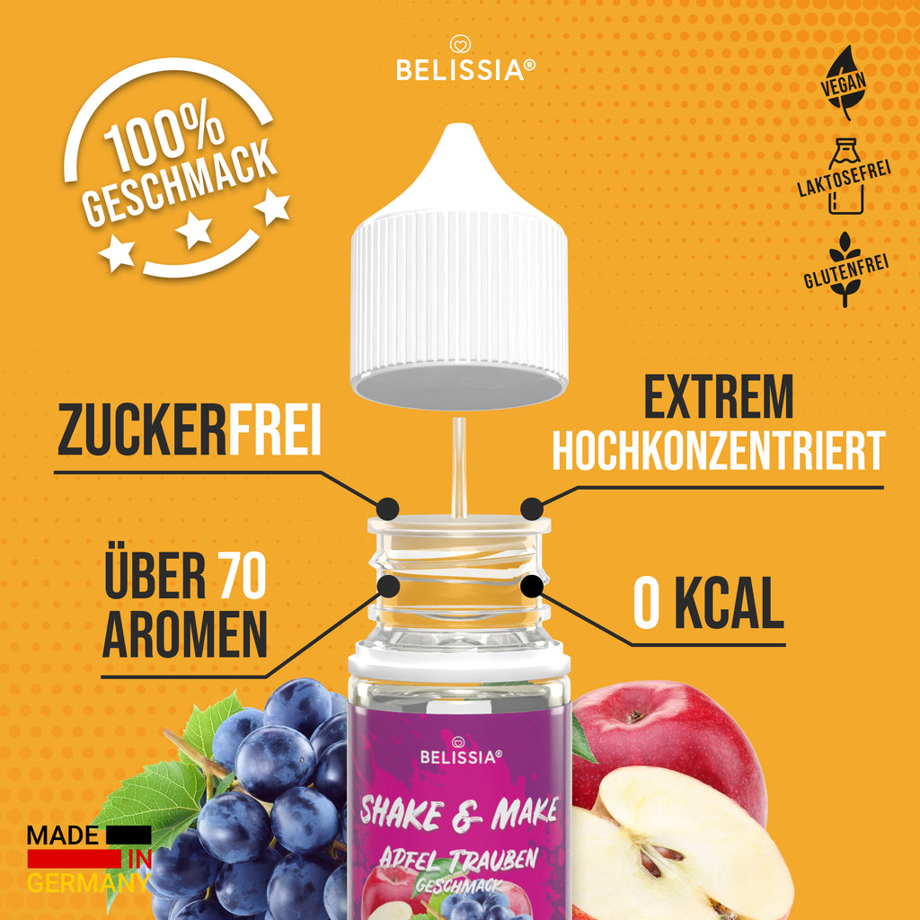 BELISSIA Shake & Make Refill Apfel-Traube – 30 ml Nachfüllflasche