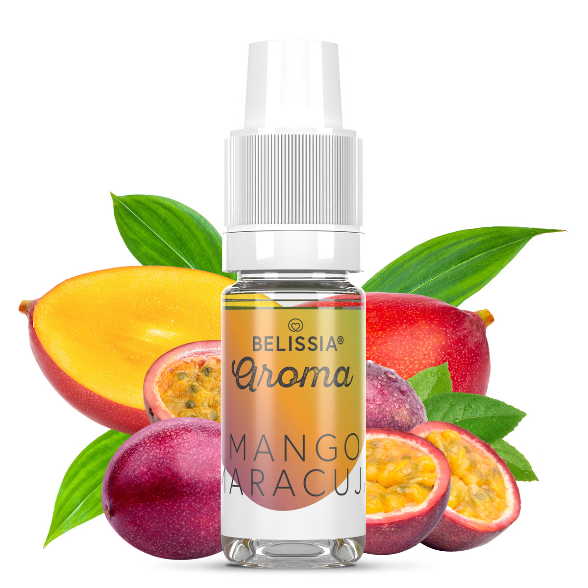 BELISSIA Lebensmittelaroma Mango-Maracuja – 10 ml Tropfflasche