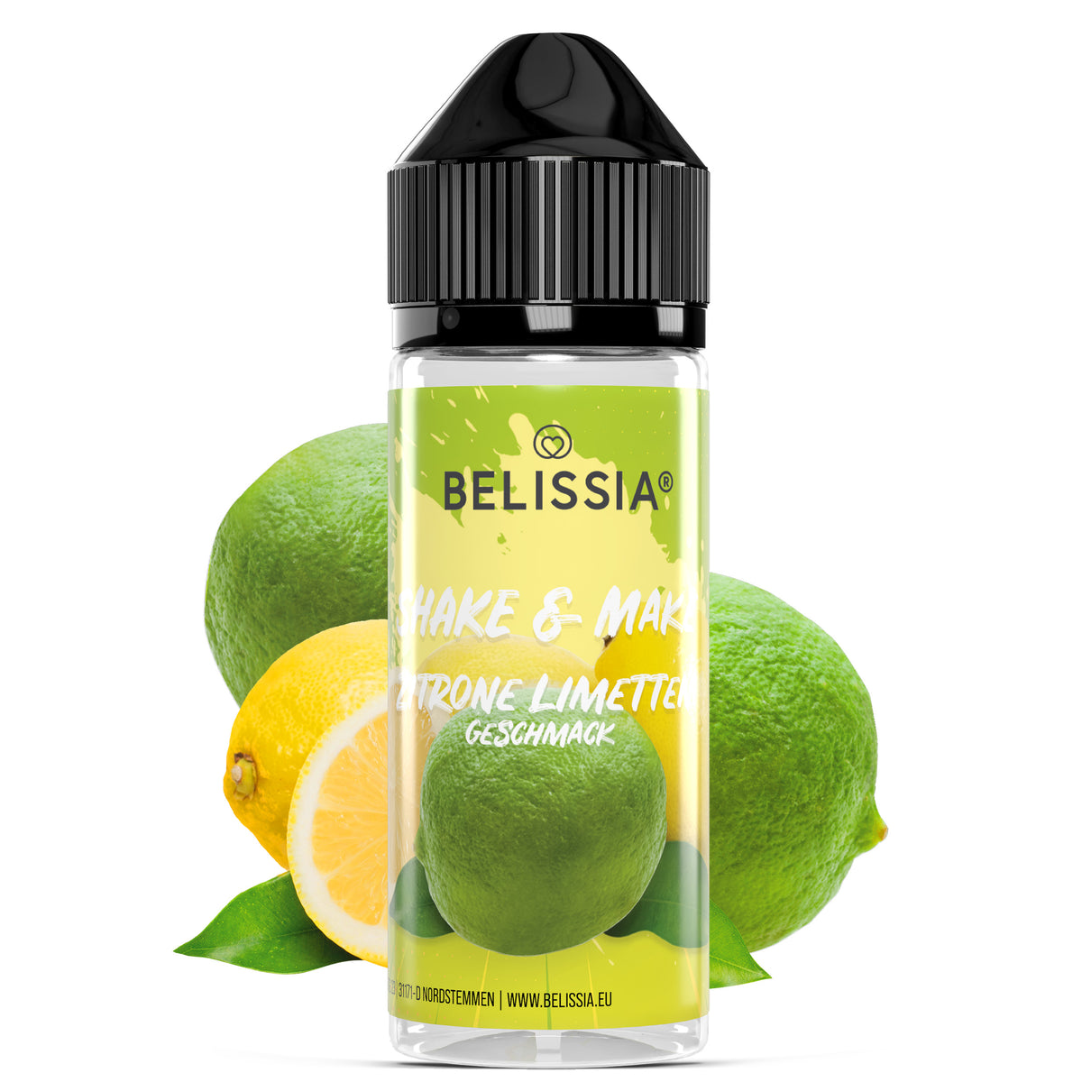 BELISSIA Shake & Make Aroma Zitrone-Limette – 10 ml + Schüttelflasche
