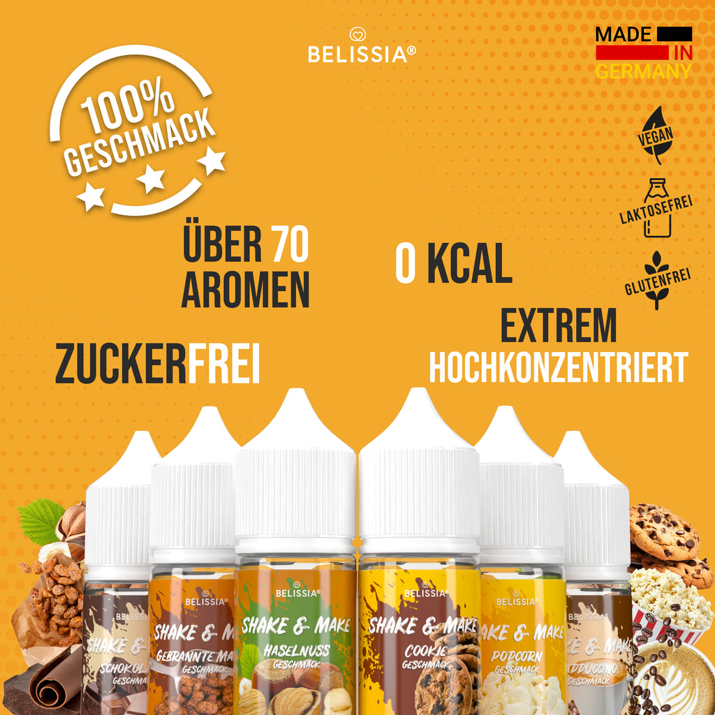 BELISSIA Shake & Make Refill-Set „Kaffeepause" – 6 × 30 ml