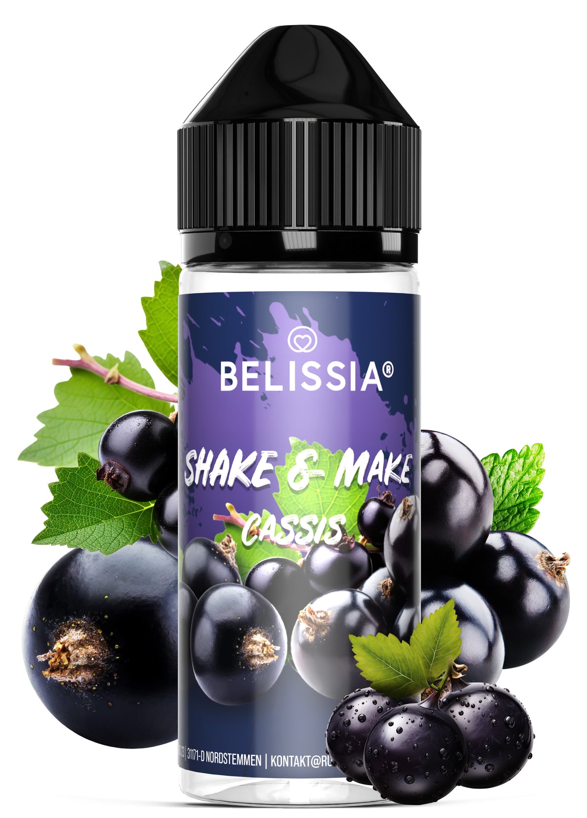 BELISSIA Shake & Make Aroma Cassis – 10 ml + Schüttelflasche