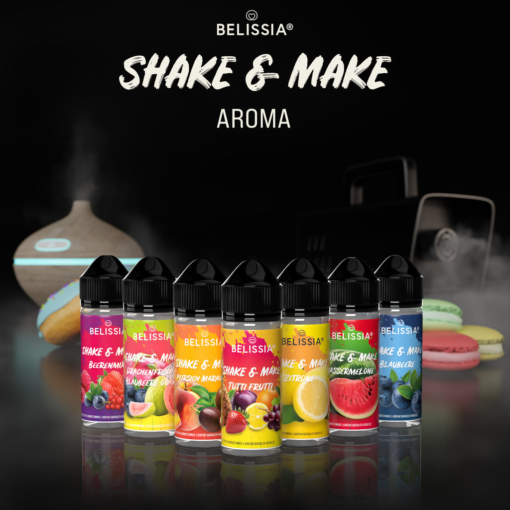 BELISSIA Shake & Make Aroma Cassis – 10 ml + Schüttelflasche