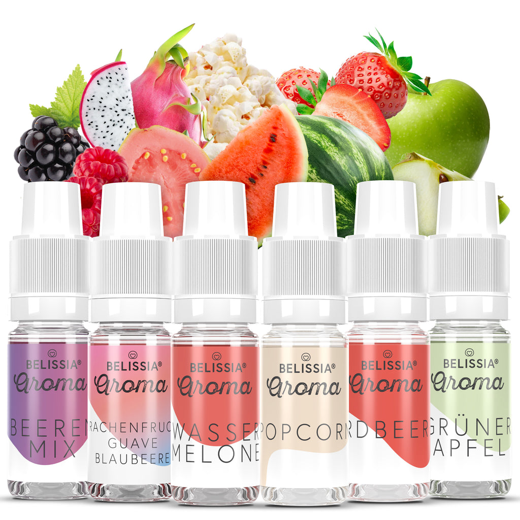 BELISSIA Lebensmittelaroma-Set „Best Of" – 6 × 10 ml