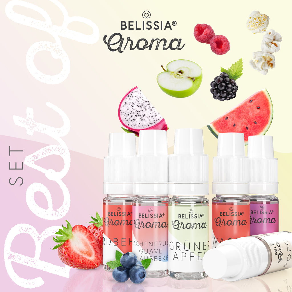 BELISSIA Lebensmittelaroma-Set „Best Of" – 6 × 10 ml