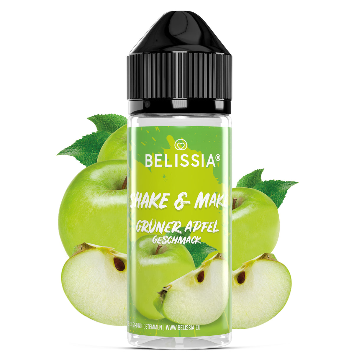 BELISSIA Shake & Make Aroma Grüner Apfel – 10 ml + Schüttelflasche