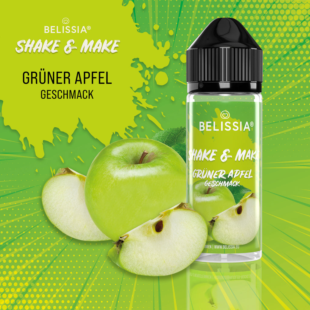 BELISSIA Shake & Make Aroma Grüner Apfel – 10 ml + Schüttelflasche