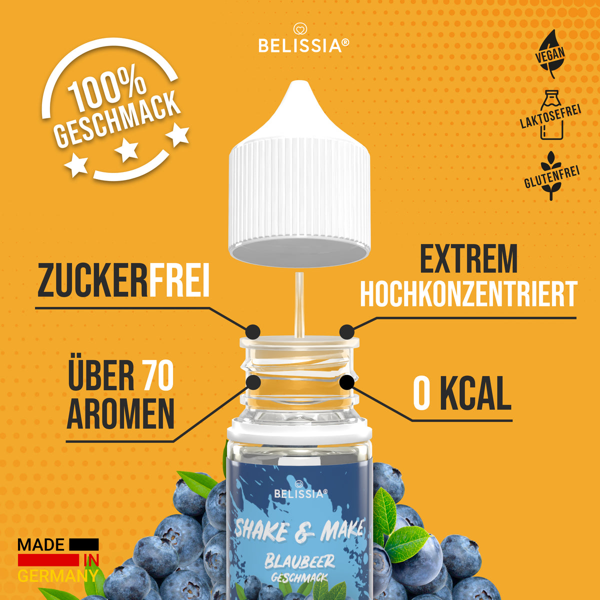 BELISSIA Shake & Make Refill Blaubeere – 30 ml Nachfüllflasche