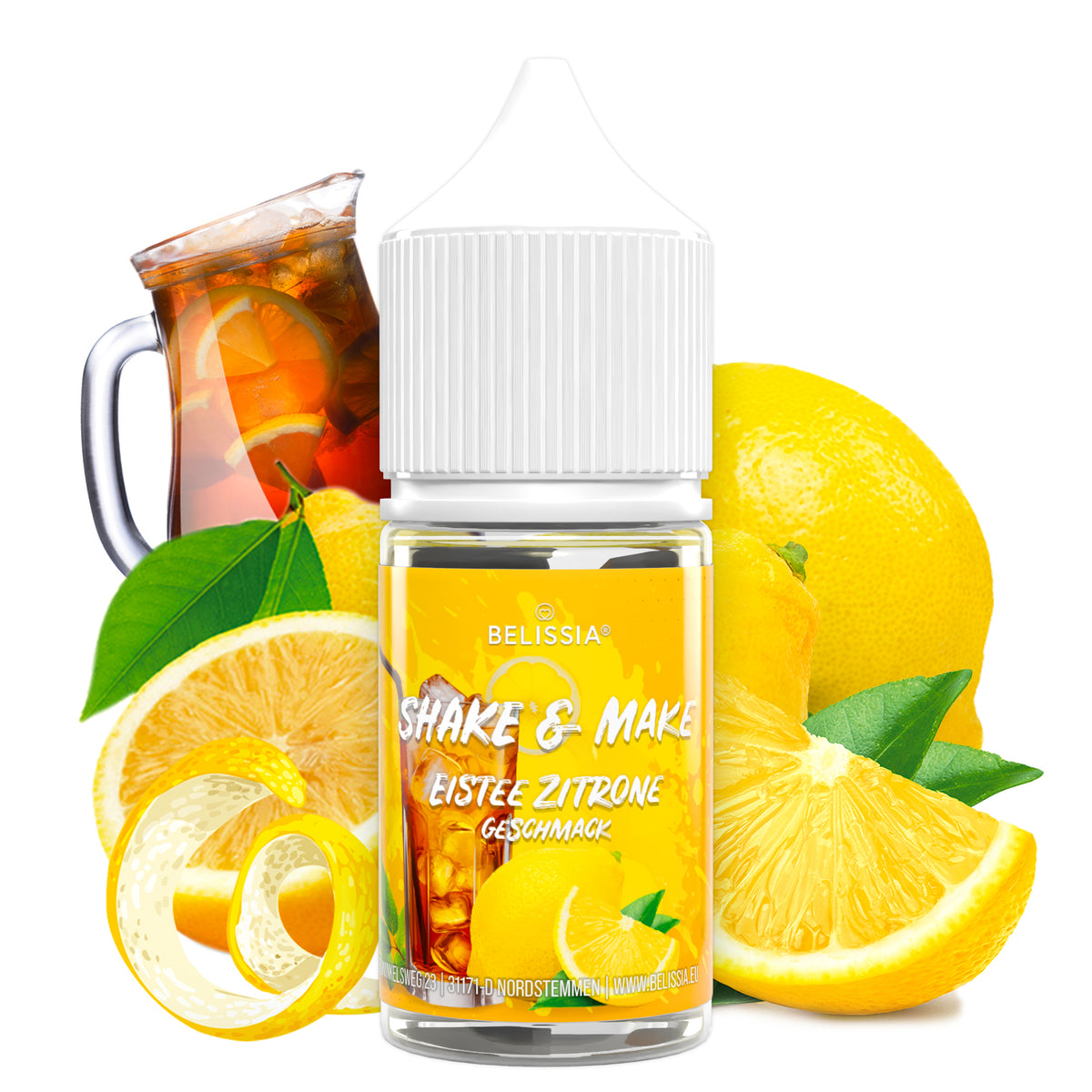 BELISSIA Shake & Make Refill Eistee-Zitrone – 30 ml Nachfüllflasche