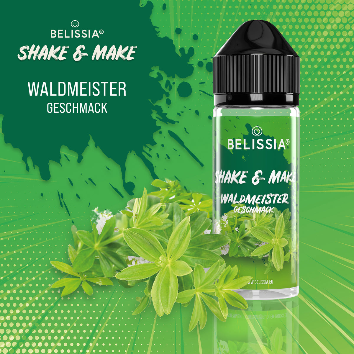 BELISSIA Shake & Make Aroma Waldmeister – 10 ml + Schüttelflasche