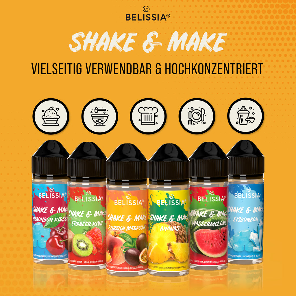 BELISSIA Shake & Make Aroma Waldmeister – 10 ml + Schüttelflasche