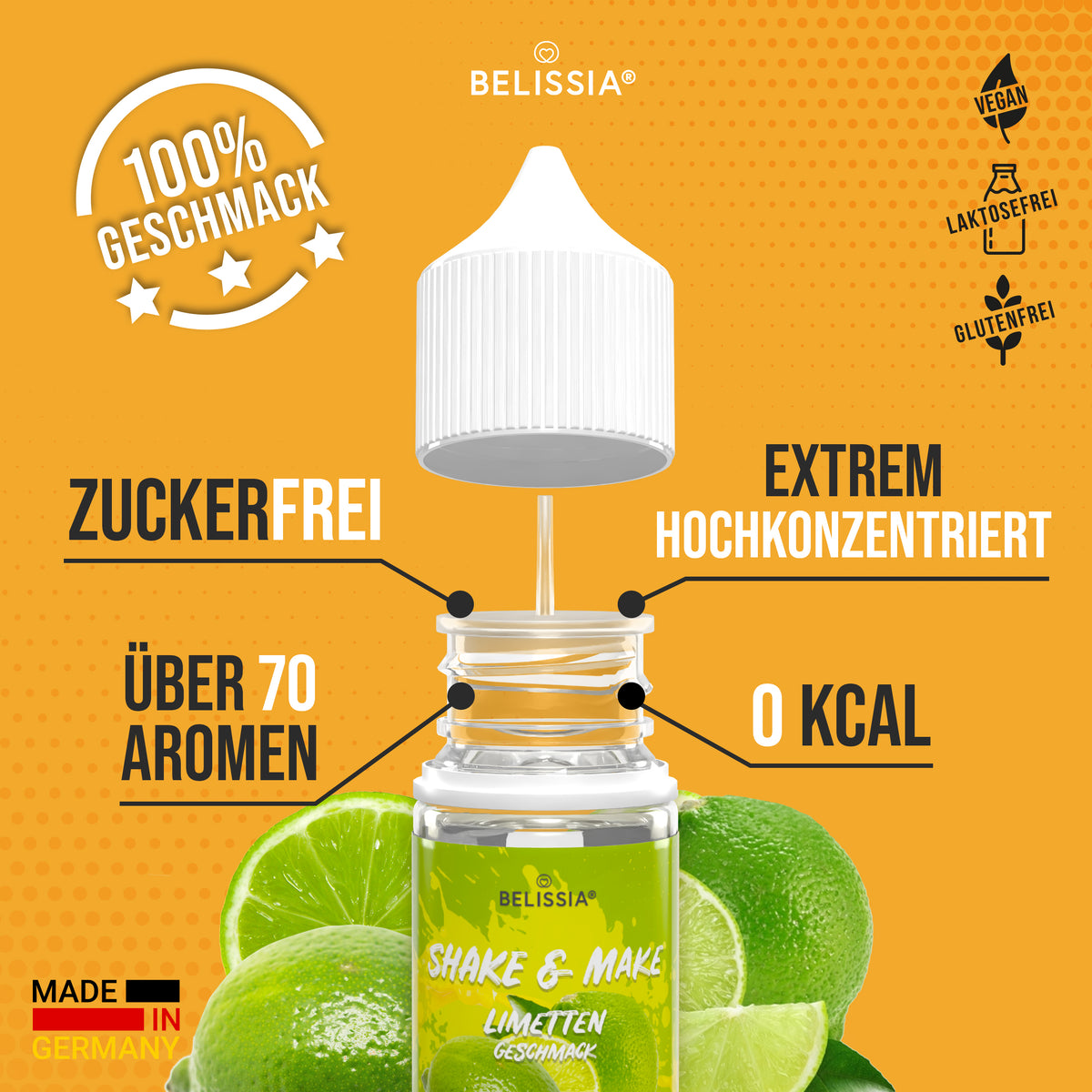 BELISSIA Shake & Make Refill Limette – 30 ml Nachfüllflasche