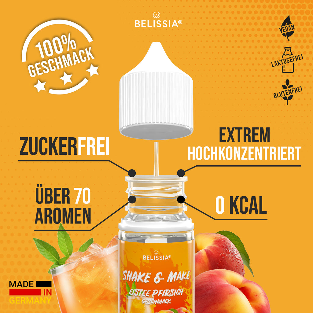 BELISSIA Shake & Make Refill Eistee-Pfirsich – 30 ml Nachfüllflasche