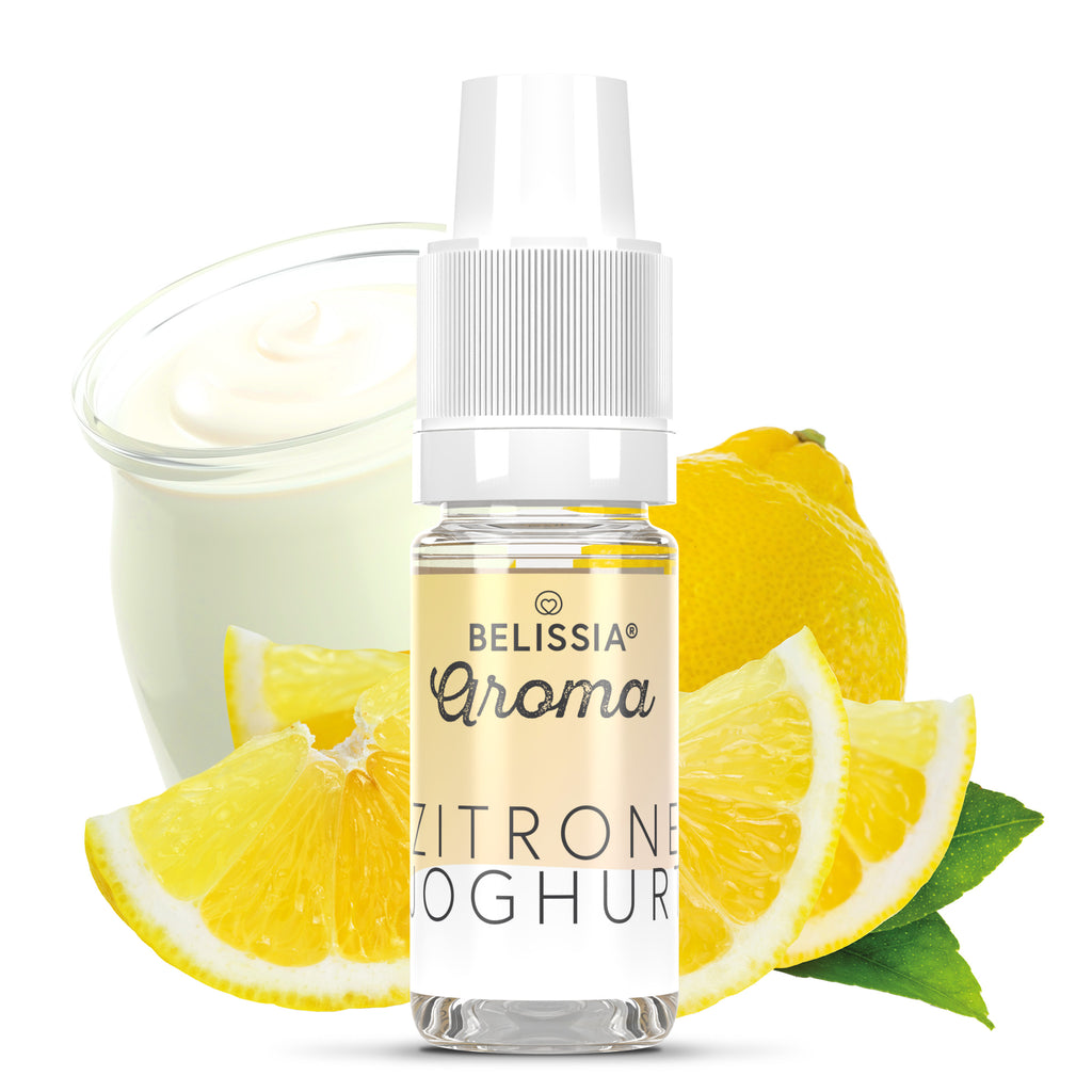 BELISSIA Lebensmittelaroma Zitrone-Joghurt – 10 ml Tropfflasche