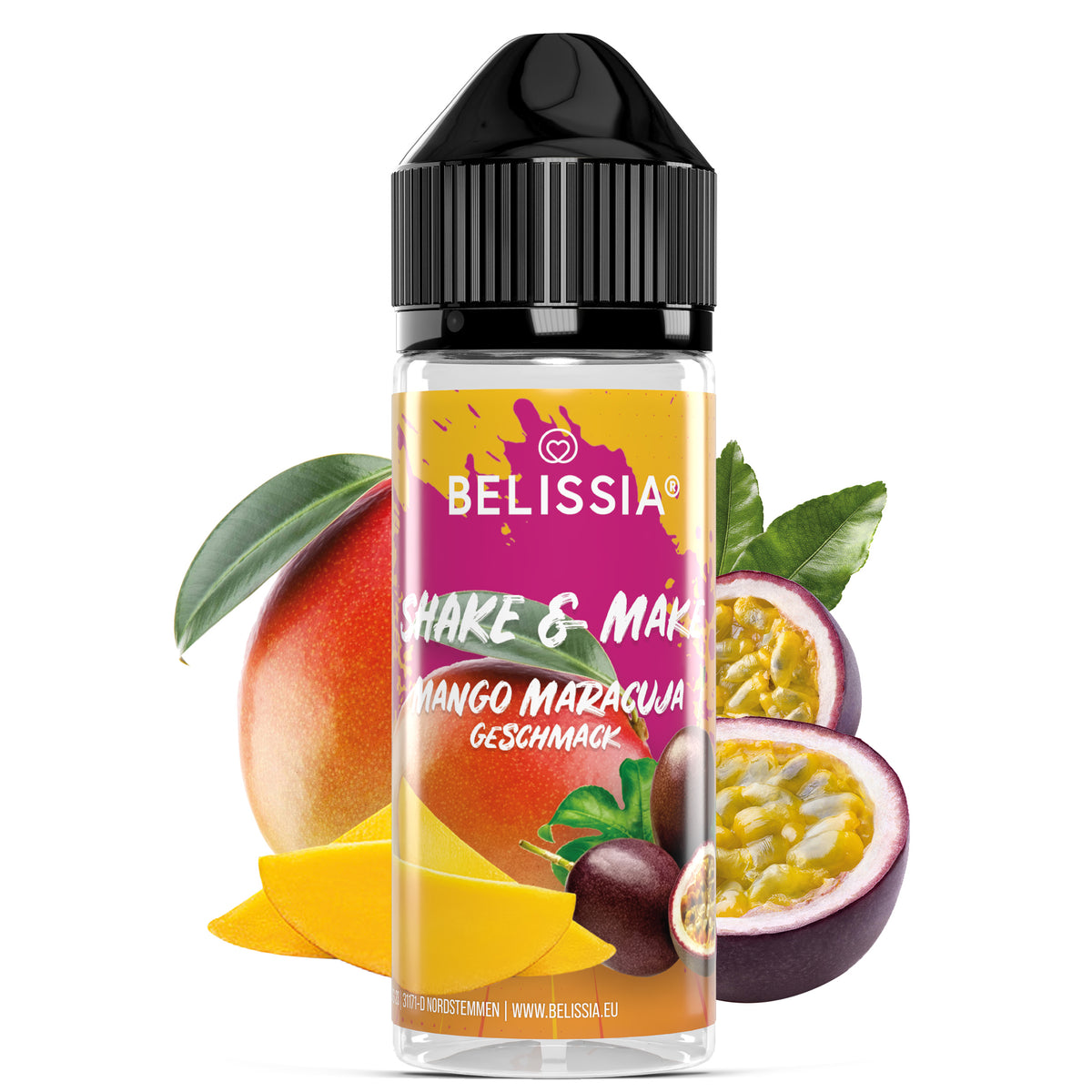 BELISSIA Shake & Make Aroma Mango-Maracuja – 10 ml + Schüttelflasche
