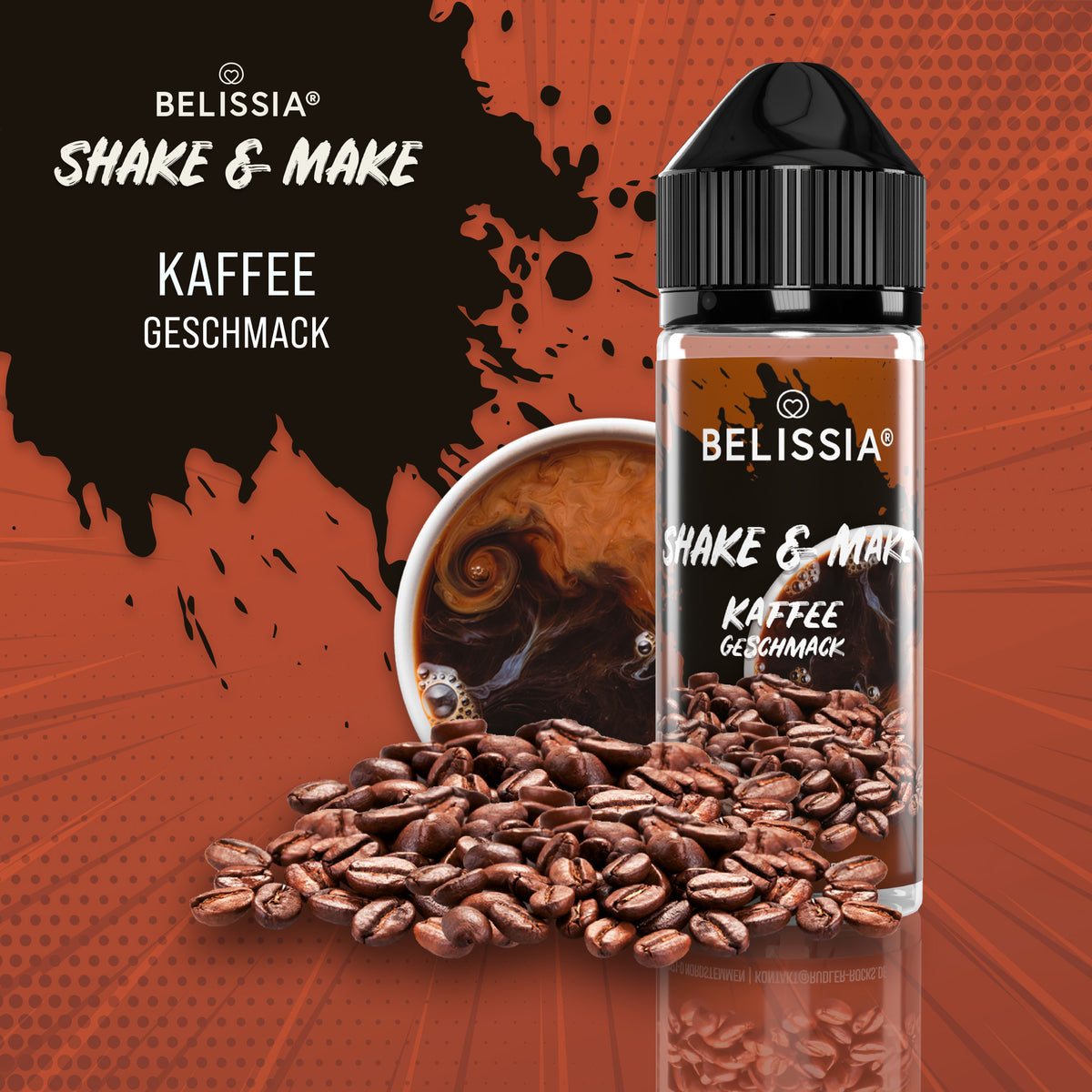 BELISSIA Shake & Make Aroma Kaffee – 10 ml + Schüttelflasche