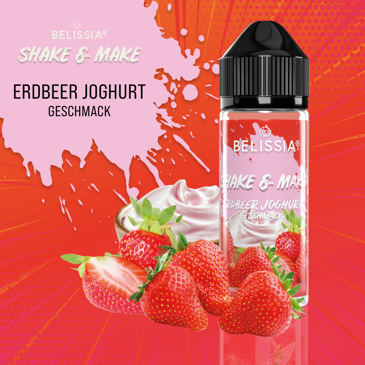 BELISSIA Shake & Make Aroma Erdbeer-Joghurt – 10 ml + Schüttelflasche