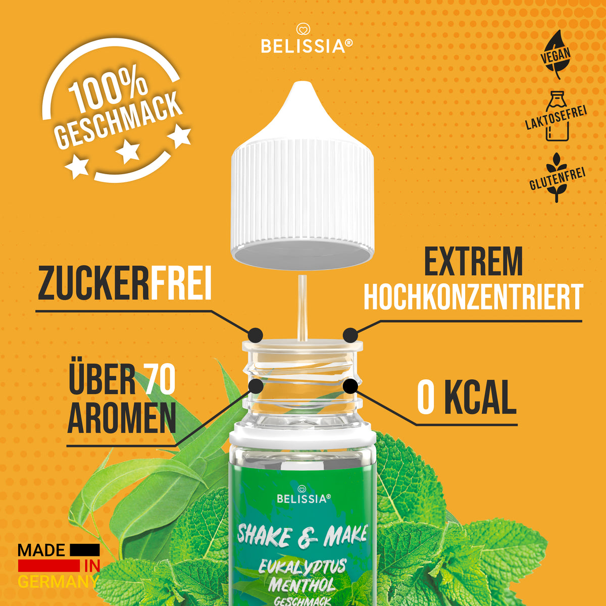 BELISSIA Shake & Make Refill Eukalyptus-Menthol – 30 ml Nachfüllflasche