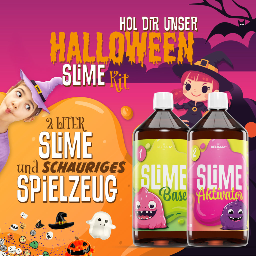 BELISSIA Schleim Halloween-Set – DIY-Set für Kinder