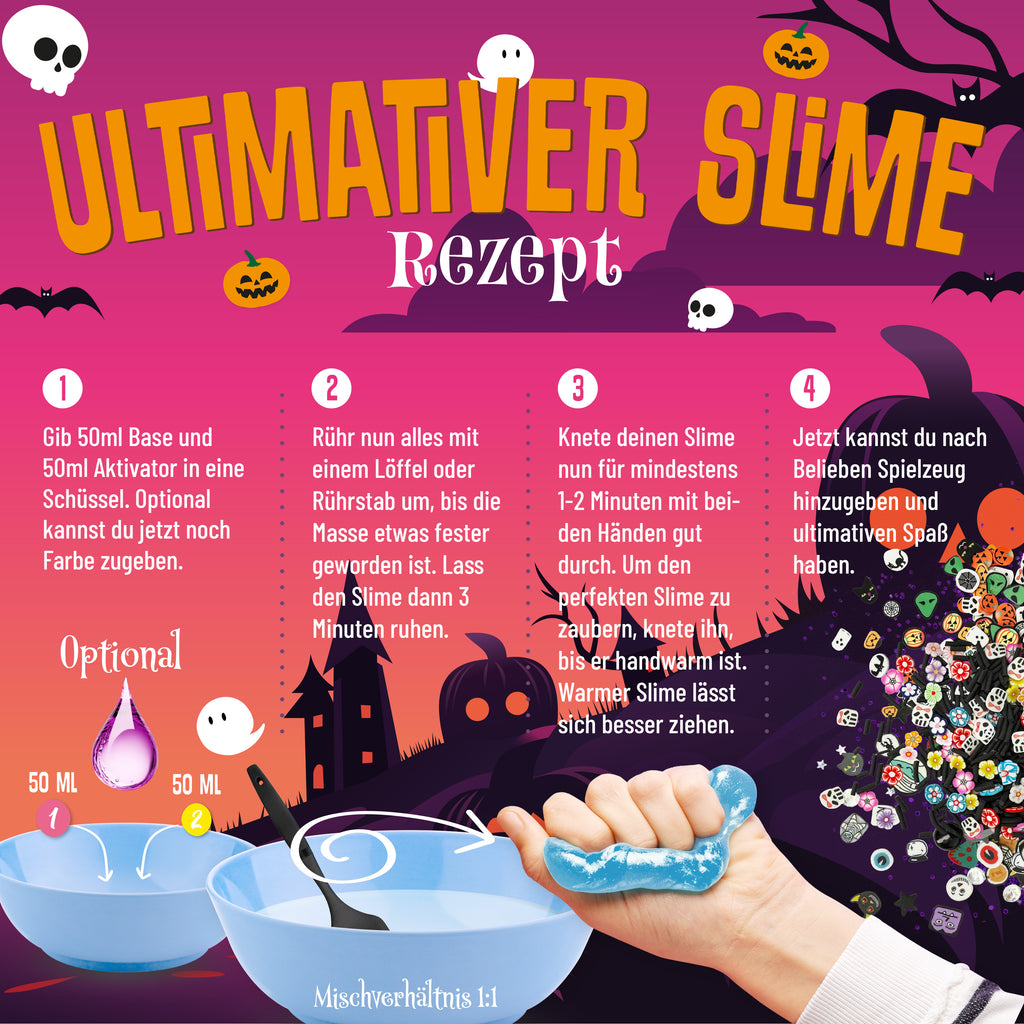 BELISSIA Schleim Halloween-Set – DIY-Set für Kinder