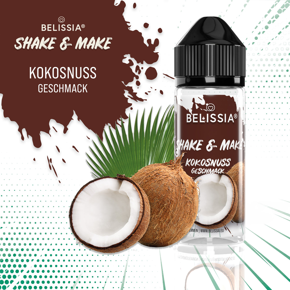 BELISSIA Shake & Make Aroma Kokosnuss – 10 ml + Schüttelflasche