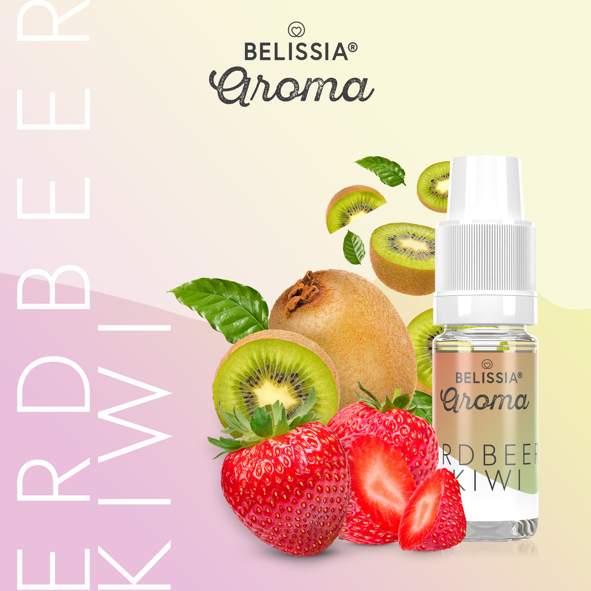 BELISSIA Lebensmittelaroma Erdbeer-Kiwi – 10 ml Tropfflasche