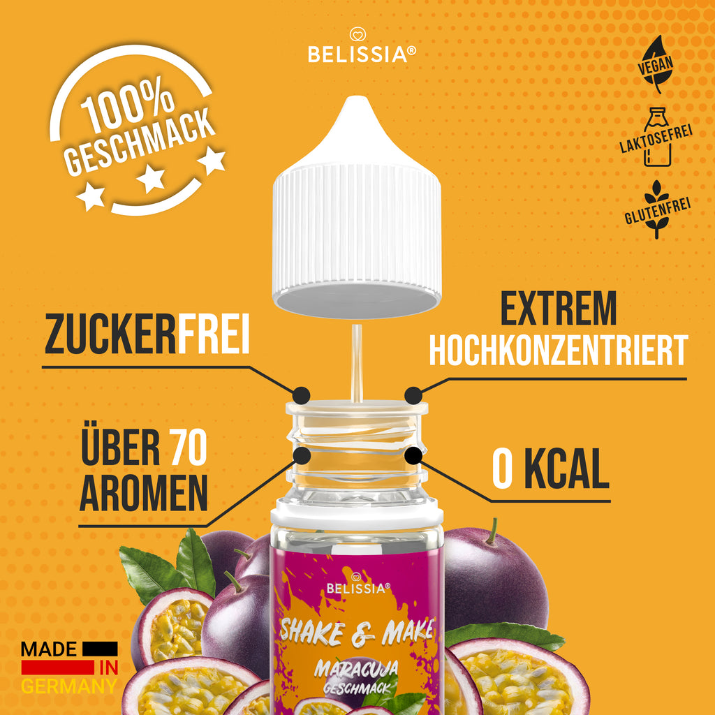 BELISSIA Shake & Make Refill Maracuja – 30 ml Nachfüllflasche