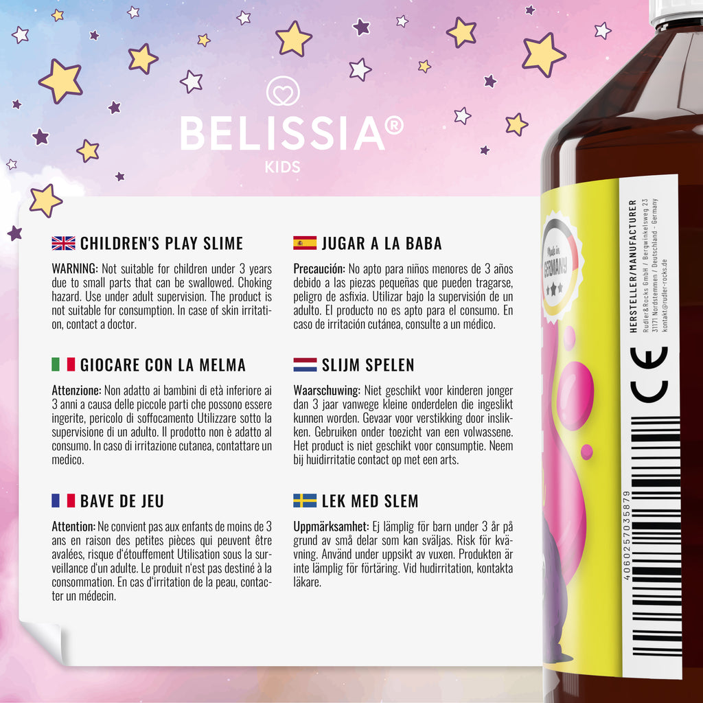 BELISSIA Schleim Einhorn-Set – DIY-Set für Kinder