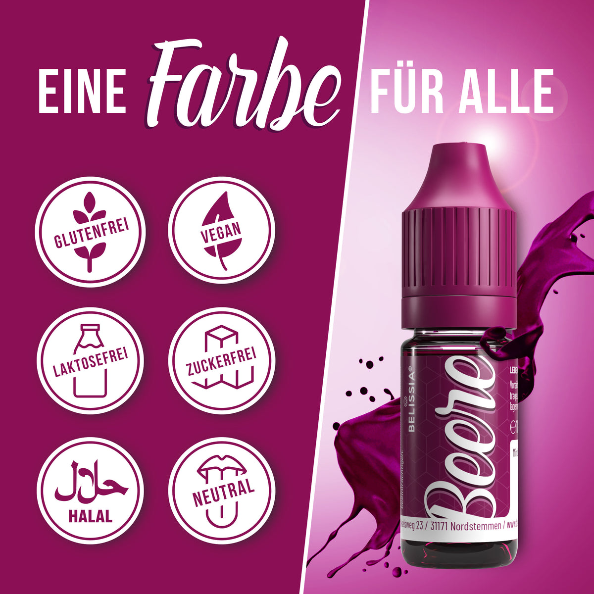 BELISSIA Lebensmittelfarbe Beere – 10 ml