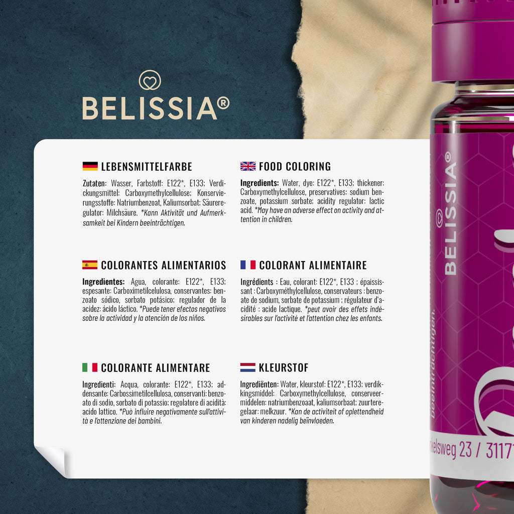 BELISSIA Lebensmittelfarbe Beere – 10 ml