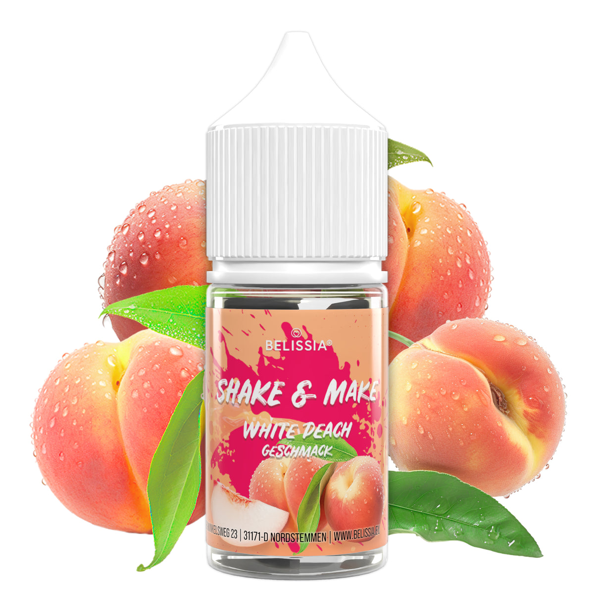 BELISSIA Shake & Make Refill White Peach – 30 ml Nachfüllflasche