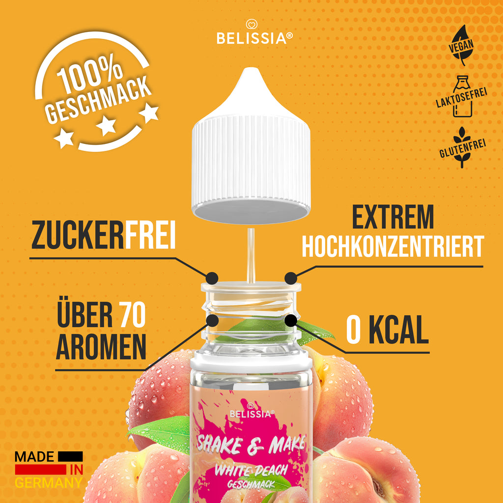 BELISSIA Shake & Make Refill White Peach – 30 ml Nachfüllflasche