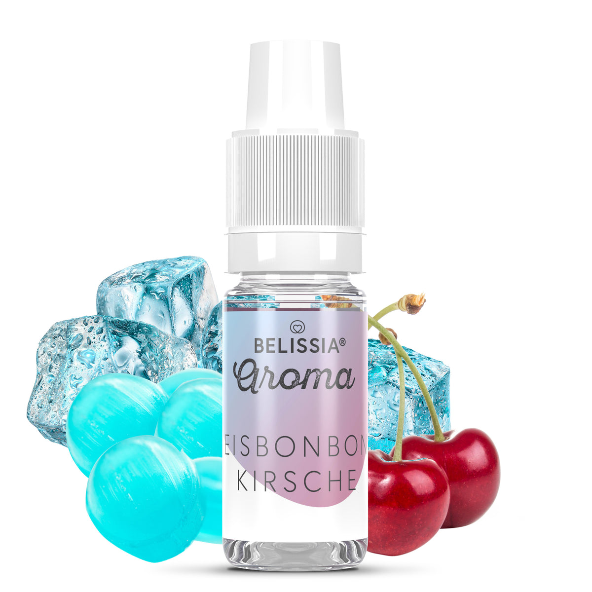 BELISSIA Lebensmittelaroma Eisbonbon-Kirsche – 10 ml Tropfflasche