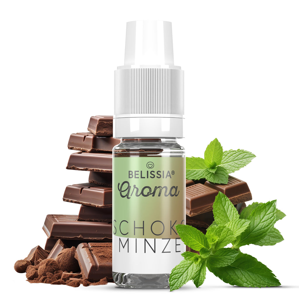 BELISSIA Lebensmittelaroma Schoko-Minze – 10 ml Tropfflasche
